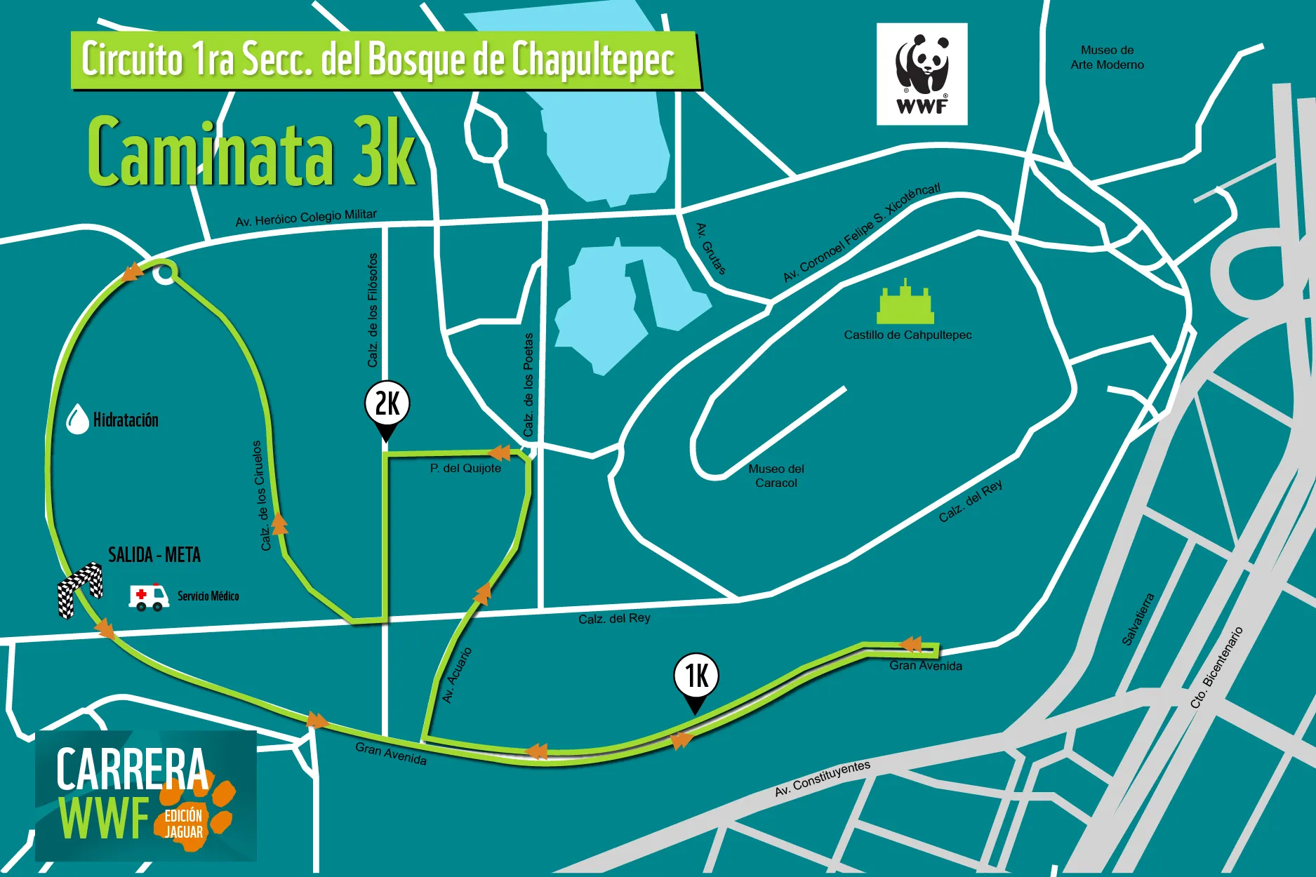 Ruta de Carrera Panda - Edición Jaguar WWF México · imagen 1