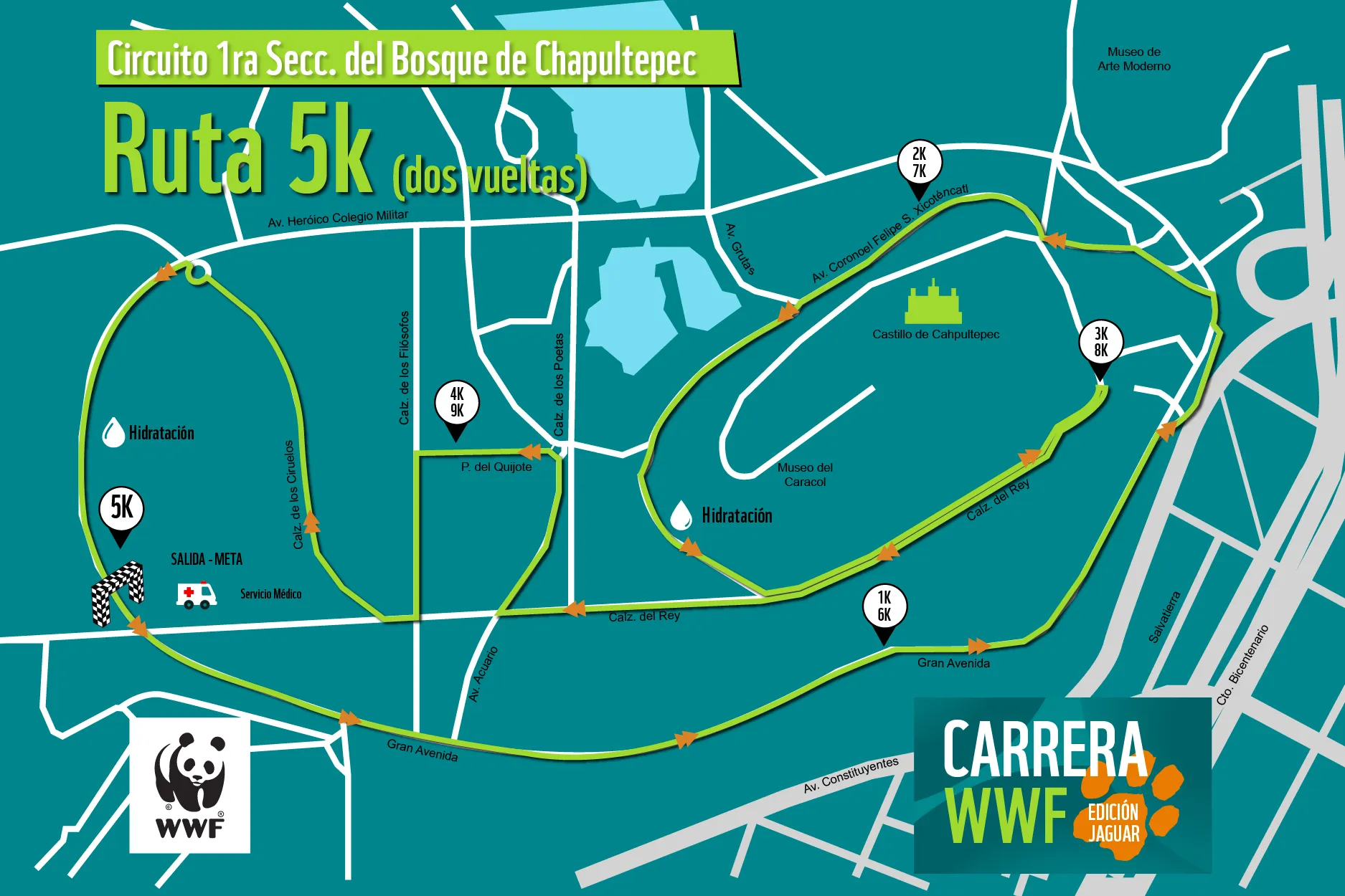 Ruta de Carrera Panda - Edición Jaguar WWF México · imagen 2