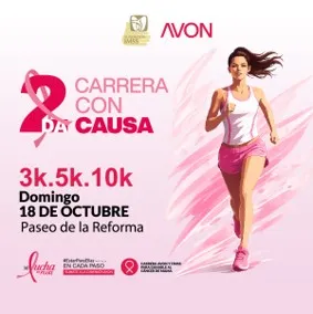2da Carrera Con Causa Fundación IMSS + AVON 2026 CDMX 5K, 10K, Caminata en Paseo de la Reforma