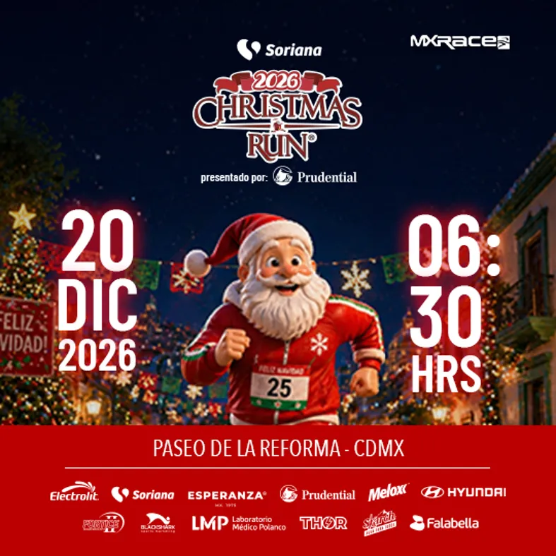 Christmas Run 2026 CDMX 5K, 10K en Paseo de la Reforma