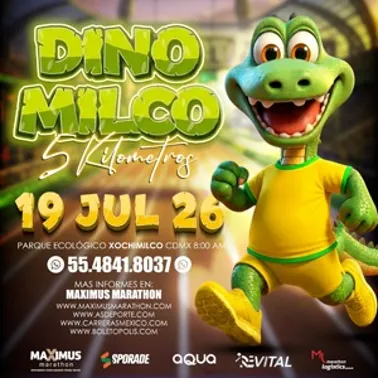 DINO Milco 2026 CDMX 5K, Carreras infantiles en Parque Ecológico Xochimilco