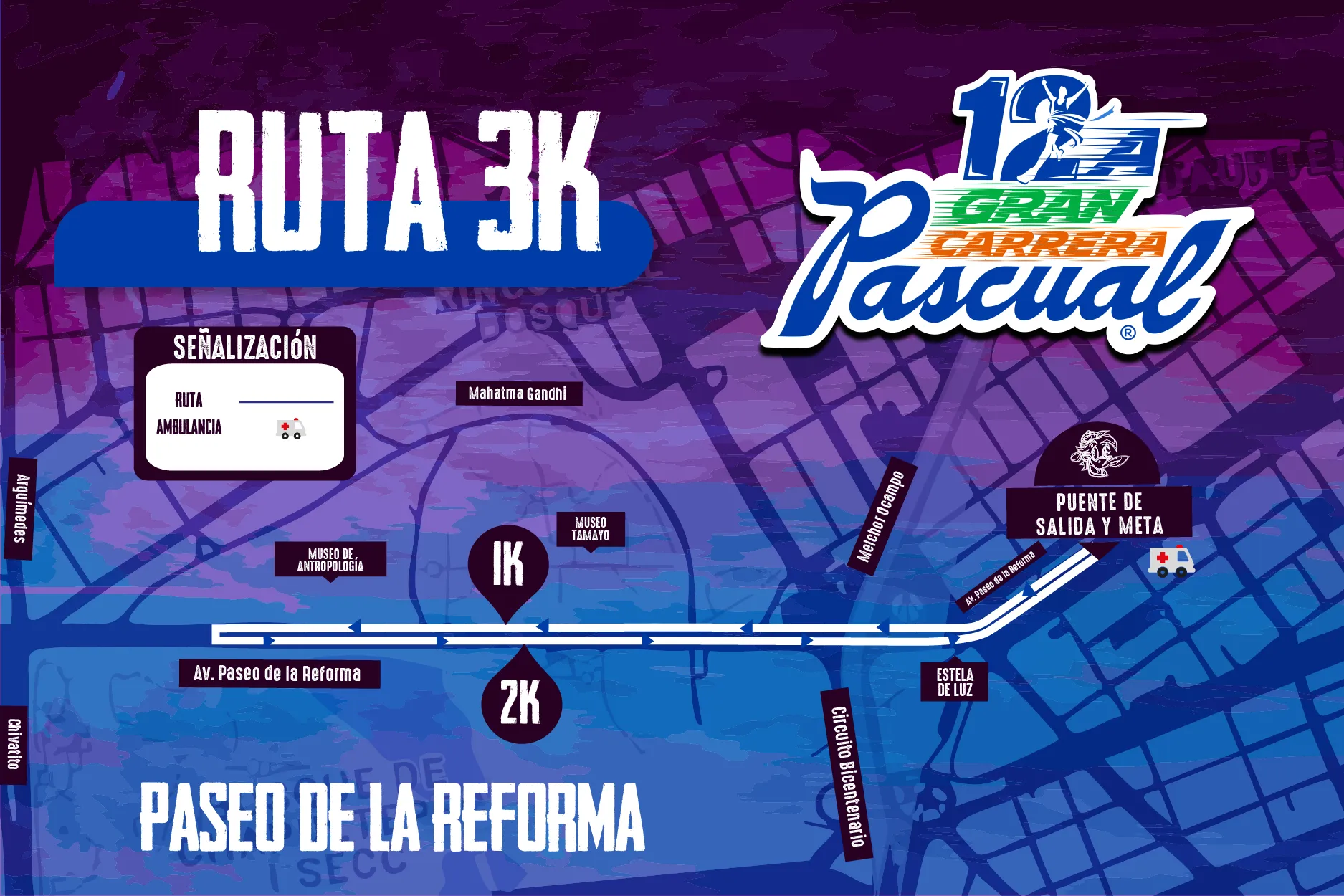 Ruta 3K Carrera Pascual CDMX 2026