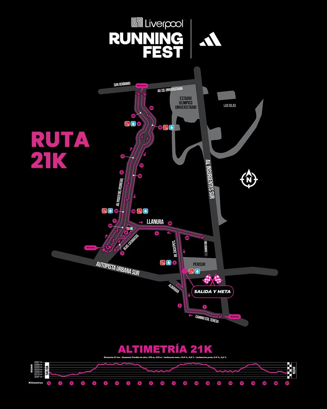 Ruta 21K de Liverpool Running Fest