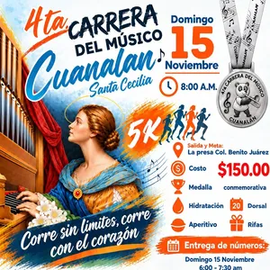 Imagen de 4a Carrera del Músico Cuanalan Santa Cecilia 2026