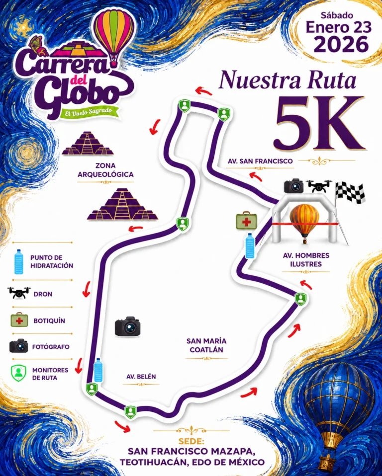 Ruta de Carrera del Globo " Vuelo sagrado" 3K y 5K · imagen 2