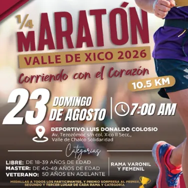 Portada de 3er Cuarto de Maratón Xico