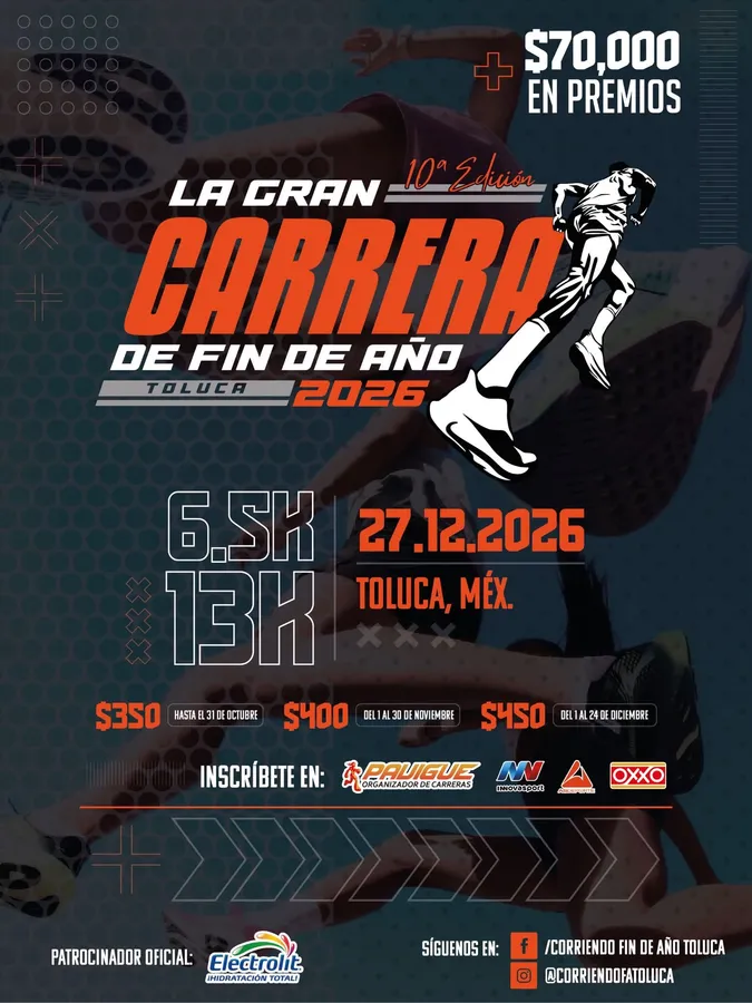 Gran Carrera Corriendo Fin de Año Toluca 2026 · foto 1