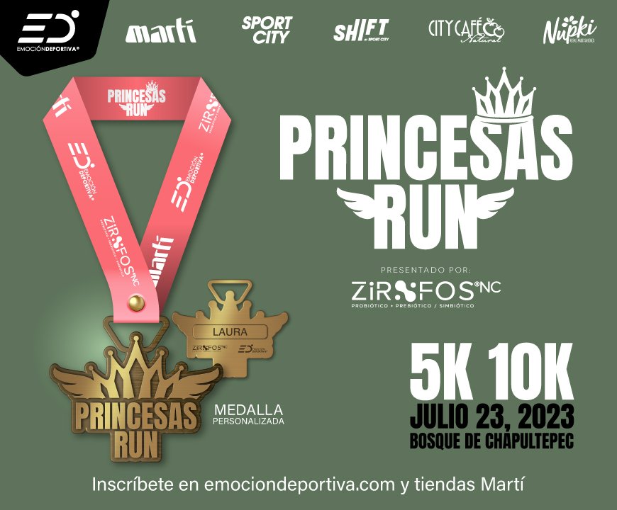 medalla princesas run 2023