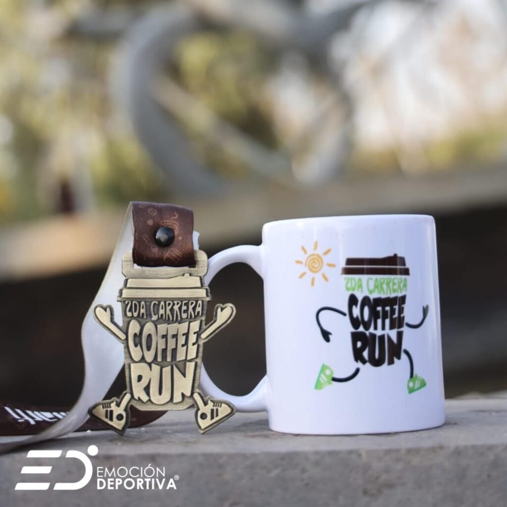 Medalla y Taza Carrera Coffee Run 2023